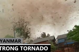 STRONG Tornado Hits Near Naypyitaw, Myanmar - Apr. 21, 2023 | လေဆင်နှာမောင်း