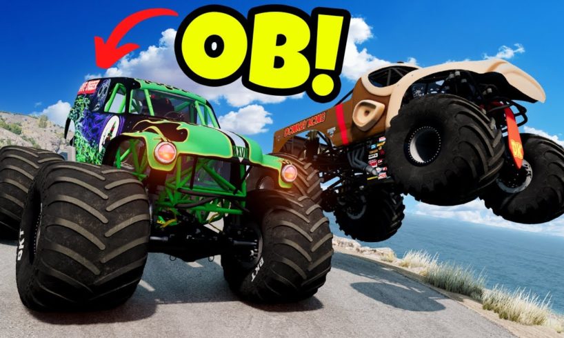 We Used MONSTER TRUCKS to Troll Each Other in BeamNG Drive Mods!