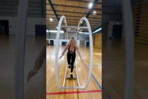 Woman Does Mind Blowing Tricks On German Wheel | People Are Awesome #shorts