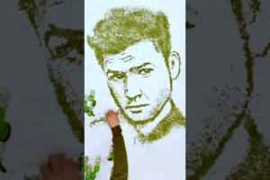 Artist Draws Portrait of Actor Using Herbs | People Are Awesome #shorts