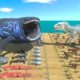 Bloop Sea Battle | Indominus Rex Fights Blue Bloop Ashore - Animal Revolt Battle Simulator