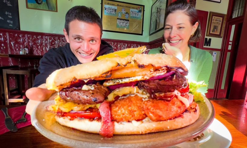 First time in AUSTRALIA!! 🇦🇺 Kangaroo + Huge BOGAN BURGER!! | What is Australian Food??