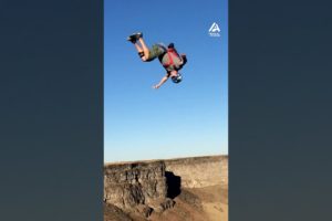 Guy Uses Russian Swing to Jump off Cliff | People Are Awesome #shorts