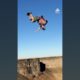 Guy Uses Russian Swing to Jump off Cliff | People Are Awesome #shorts