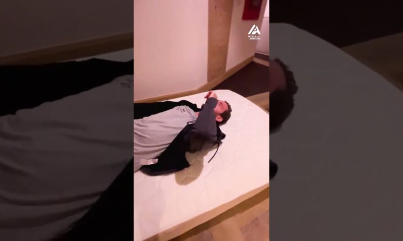 Guys Play Human Dominos With Mattresses | People Are Awesome #shorts