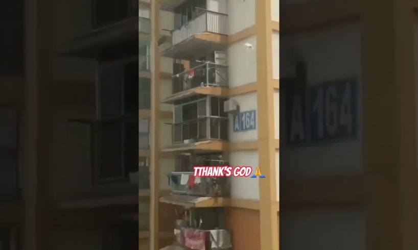 Man RISKS HIS LIFE to Rescue Cat🐈 From 12th Floor Balcony | Neighborhood Wars | #animals #shorts