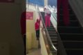 Olympic Skier Takes Escalator In New Way | People Are Awesome #shorts