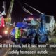 Truck trying to pass, turns over another semi | Skilled drivers 2023 | American truck drivers