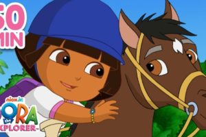 Most Daring Animal Rescues with Dora! 🐴 | 1 Hour | Dora the ExplorerKids cartoon | Funny cartoon