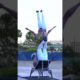 Acrobat Does Flips Off Partners Feet | People Are Awesome #shorts