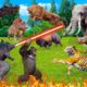 Battle of Giants - King Kong, Godzilla, Elephant, Mammoth | Wild Animals Fights Compilation