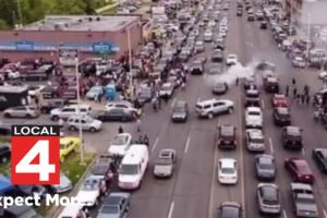 Crashes, fights, gunfire occurs at massive car show on Detroit's east side