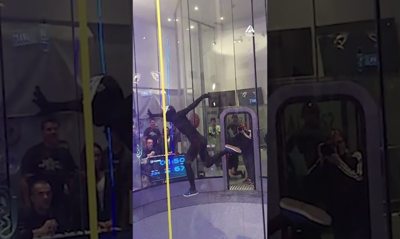 Man Dances & Performs Tricks in Wind Tunnel | People Are Awesome #shorts