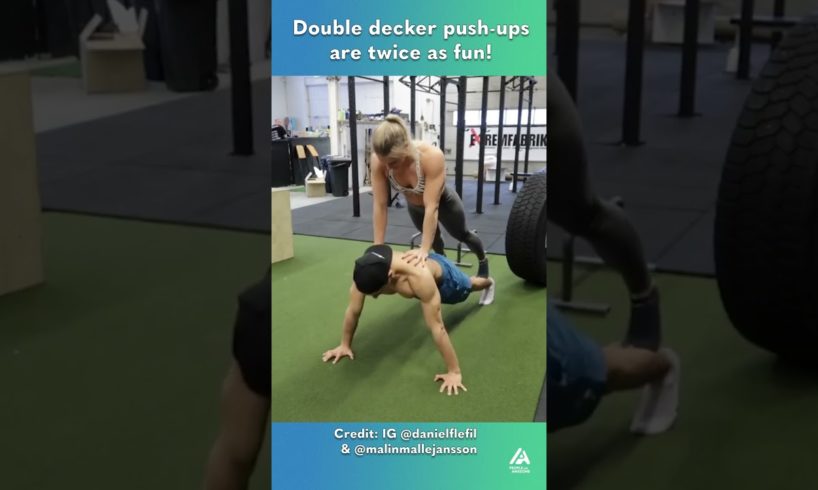 Man & Woman Do Double Decker Push Ups | People Are Awesome
