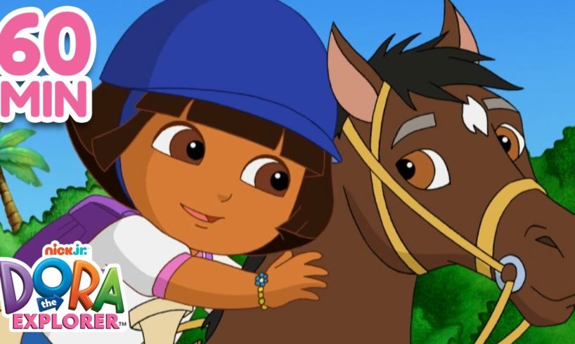 Most Daring Animal Rescues with Dora! 🐴  | 1 Hour | Dora the Explorer
