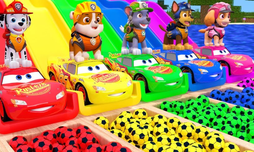 PAW Patrol - McQueen Car Assembly Surprise Soccer Ball With Mighty Pups Ultimate Rescue