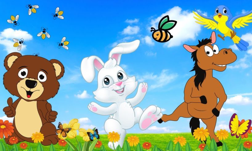 Relaxing Sounds of Happy Animals Having Fun Playing - Bears, Rabbits, Horses Enjoy Soothing Music