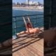 Woman Does Front Bend While Holding On Railing | People Are Awesome #shorts