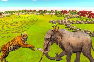 Zombie Tigers vs Woolly Mammoth Elephant Giant Animal Fights Videos