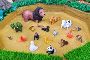 Beautiful Wild Animals Farm Animals in the Mud | King Lion Panda Cow Elephant Wolf Squirrel