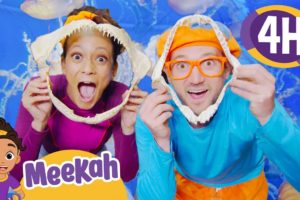 Blippi and Meekah Visit The Aquarium of Pacific! | 4 HOURS OF MEEKAH! | Educational Videos