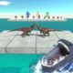 Dinosaur fighting itself above Bloop - Animal Revolt Battle Simulator