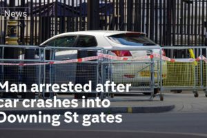Downing St crash: Man arrested after collided with gates