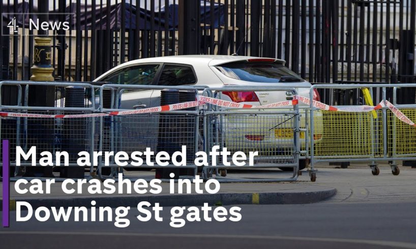 Downing St crash: Man arrested after collided with gates