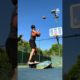 Guy Balances on 2 Roller Boards While Shooting Basketballs | People Are Awesome