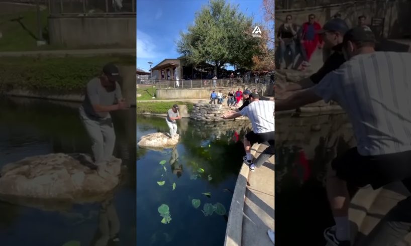 Guy Jumps From Large Rock In Water | People Are Awesome #shorts