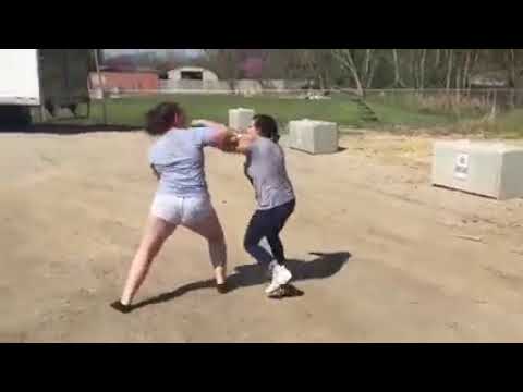 Hood girls fighting ( the smaller girl beat up the big girl)