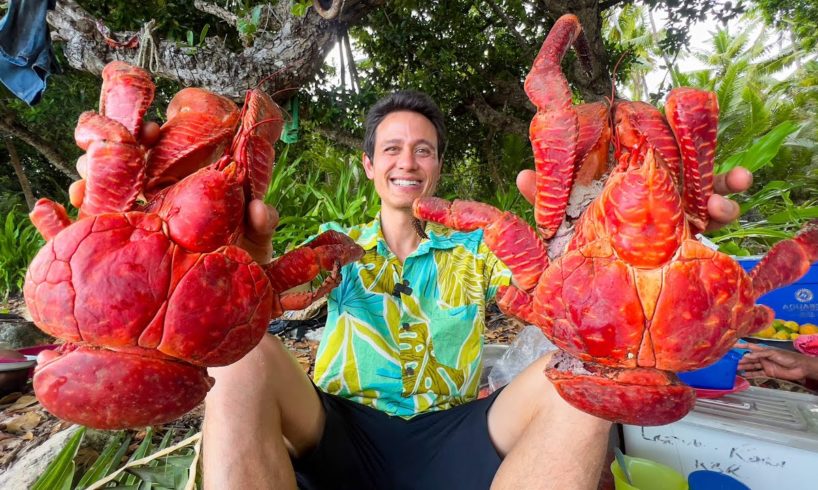 Huge Coconut Crab!! 🦀 (UNLIKE Any Other Crab on Earth!!) South Pacific Islands