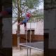 Kid Wearing Spiderman Costume Does Impressive Tricks on Trampoline | People Are Awesome #shorts