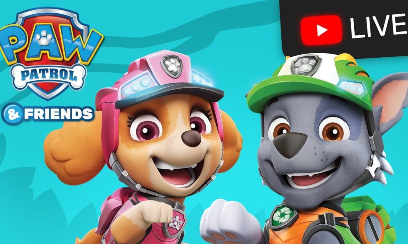 🔴 PAW Patrol and REX save Dinosaurs and more Rescue Episodes Live Stream! | Cartoons for Kids