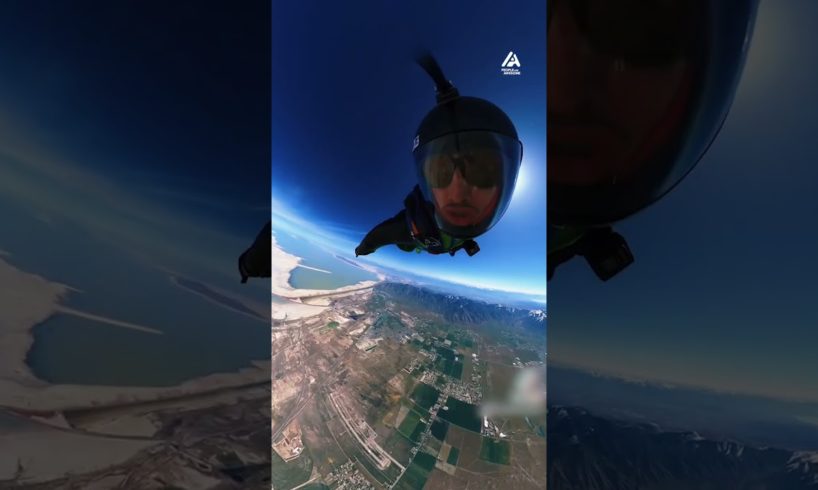 Skydiver Starts Singing After Jumping Out of Airplane | People Are Awesome #shorts
