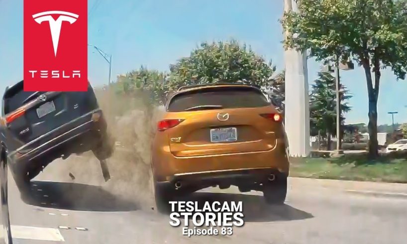 TESLA VS IDIOTS IN CARS, BAD DRIVERS & CAR CRASHES | TESLACAM STORIES #83