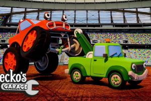 Tilly The Tow Truck Rescues Max The Monster Truck | Gecko 2D | Learning Videos for Kids