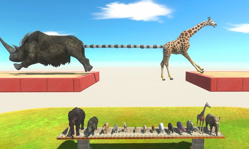 Tug of War Prehistoric vs Modern Mammals - Animal Revolt Battle Simulator