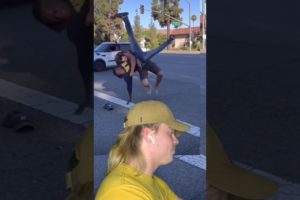 Wrestling slam in street fight 😬 #shorts