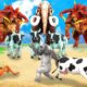 10 Zombie Cows vs 10 Zombie Tigers vs 10 Giant Buffalos Fight For Cow Cartoon Saved By Woolly Mammot