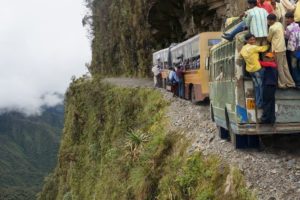 Amazing Crazy Bus VS Dangerous Roads - Bus Nearly Falls off Cliff, Crossing Extremely Muddy & Steep