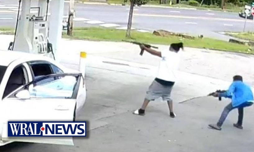 Caught on Camera: Gas station shootout in Henderson, North Carolina goes viral