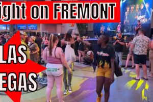 Dancing - ANGER & PUSHING ✅ Fight CLIP From FREMONT Street Las Vegas