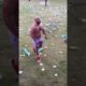 Drunk man fighting for nothing