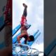 Guy Does Handstand Pushups on Parallel Bars at Beach | People Are Awesome