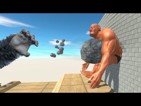 Hit by Giant Stone - Animal Revolt Battle Simulator
