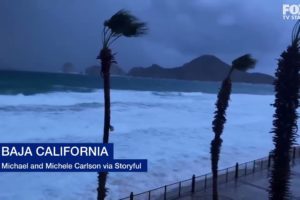 Hurricane Hilary brings stormy weather to Baja California