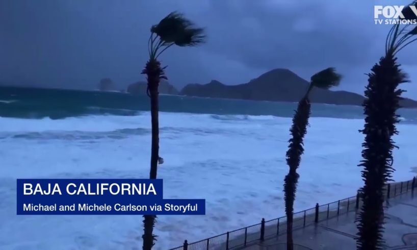 Hurricane Hilary brings stormy weather to Baja California