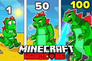 I Survived 1000 DAYS as GODZILLA in HARDCORE Minecraft! (Compilation)