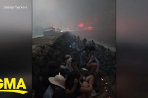 New video shows residents escaping Maui wildfire | GMA